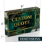 Personalized Gifts, Custom Quote Block Letter Board,Crystal-Clear Acrylic with Gift Box,17 Styles, Holiday and Christmas Gift for Mom, Dad, Girlfriend, Him or Her, Husband, Wife (4"x6", Affluent)