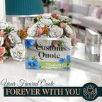 Custom Acrylic Sign Personalized, Custom Desk Name Plate, 18 Styles, (4"x6"), With Gift Box, USA Made by Acryluxe. (Meconopsis)