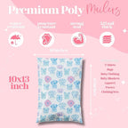 Pretty Package Store 10x13 Designer Poly Mailer 100 Pack Heavy Duty Waterproof Self Seal Shipping Bags for Small Business Large Mailing Envelopes Bulk Tear Resistant Packaging Pretty Pups Puppy Dogs