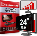 SightPro 24 Inch 16:9 Computer Privacy Screen Filter for Monitor - Privacy Shield and Anti-Glare Protector