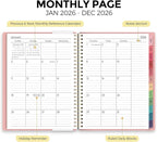 2026 Planner, Weekly and Monthly Planner, January 2026 - December 2026, 8.5" x 11" Agenda Planner with Monthly Tabs, Goal Setting & Time Management Organizer for Women, Light Pink