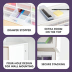 IRIS USA Screw Tool Organizer Small Parts Cabinet Chest, 44-Drawer Hardware Electronics Nuts Bolts Storage Drawers Organization Toolbox Garage Craft Business Teacher Beads Scrapbook Art Hobby - White