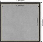 Amanti Art Black Framed Magnetic Board 17x17 Small Vision Board for use with Magnets, 100% Metal Sheet to Display Items as Office Decor or for Home Organization in mudroom, Kitchen or Kids Room