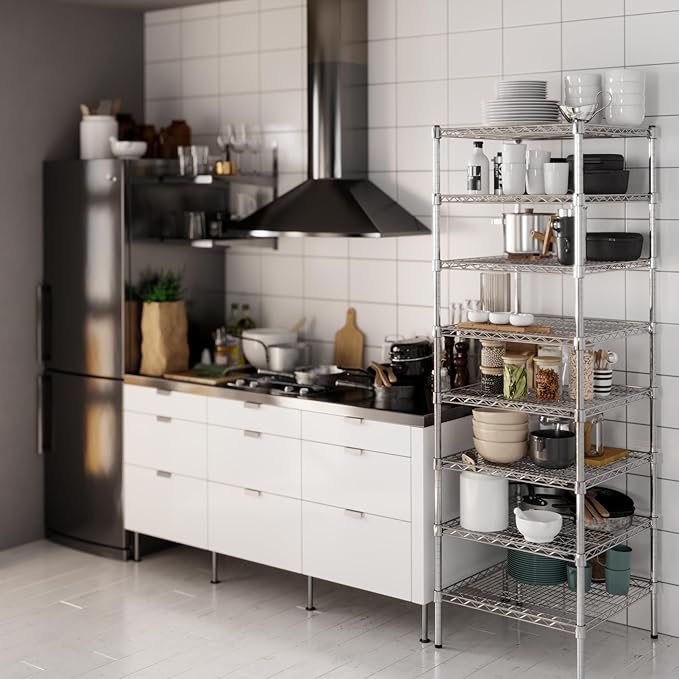 Regal Altair 24" Deep x 24" Wide x 74" Height Wire Shelving Kit | 8-Tier | NSF Commercial Storage Rack Unit
