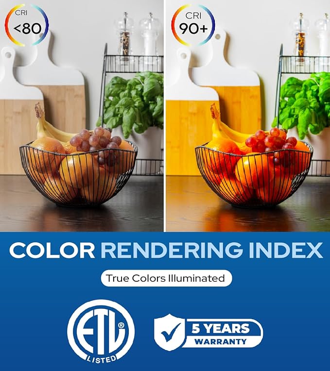 24 Inch Hardwired Under Cabinet Lights, 2 Colors - 3000K (Soft White) & 4000K (Cool White), Led Under Cabinet Lighting Hardwired, Dimmable Under Counter Lights for Kitchen, Under counter Light Fixture