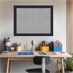 Amanti Art Black Framed Magnetic Board 21x27 Medium Vision Board for use with Magnets, 100% Metal Sheet to Display Items as Office Decor or for Home Organization in mudroom, Kitchen or Kids Room