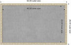 Amanti Art Silver Framed Magnetic Board 26x42 Large Vision Board for use with Magnets, 100% Metal Sheet to Display Items as Office Decor or for Home Organization in mudroom, Kitchen or Kids Room