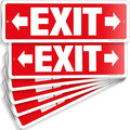 iSYFIX Exit Signs 6 Pack 12x4 Inch with Directional Right & Left Arrows - Rust Free Aluminum, Laminated for UV, Weather, Scratch Resistance - Ideal for Offices, Schools, Theaters, Restaurants