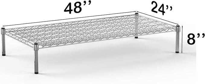 Regal Altair 24''W x 48''L x 8''H Chrome Plated Wire Dunnage Rack | Off The Floor Storage
