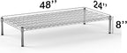 Regal Altair 24''W x 48''L x 8''H Chrome Plated Wire Dunnage Rack | Off The Floor Storage