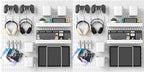MULSAME Pegboard Combination Kit, 25.2" x 50.4" Wall Mounted Storage Set with 8 Pegboards & 40 Accessories Hanging, Peg Boards Organizer