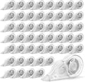JEFURE 50 Pcs Correction Tape, 39.4 Ft White Wrong Out Tear-Resistant Bulk, Instant Corrections Easy To Use Applicator for School, Office, Note Taking, Journal (Tape Width 0.2 in, Clear)
