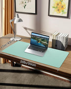 Non-Slip Desk mat,PULeather Desk Pad Protector, Office Desk Mat, Large Mouse Pad,Desk Blotter, Laptop Desk Pad, Waterproof Desk Writing Pad for Office and Home (Turquiose, 35.4" x 17")