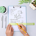 144 Pack 12 Inch Clear Plastic Rulers Bulk, Transparent Assorted Color Rulers with Inches and Centimeters for Classroom Office Supplies