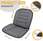 kingphenix Car Seat Cushion with Lumbar Support Pillow: Enhanced Comfort Memory Foam Design for Pain Relief, Ideal for Drivers and Office Use - Ergonomic Lumbar Comfort for Long Sitting - Dark Grey