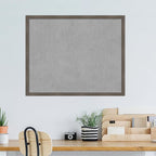 Amanti Art Grey Framed Magnetic Board 34x42 X-Large Vision Board for use with Magnets, 100% Metal Sheet to Display Items as Office Decor or for Home Organization in mudroom, Kitchen or Kids Room