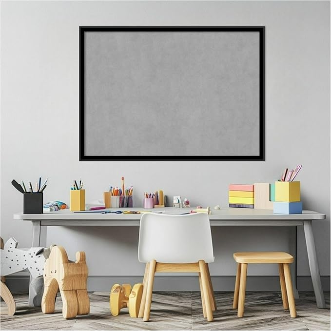 Amanti Art Black Framed Magnetic Board 21x29 Medium Vision Board for use with Magnets, 100% Metal Sheet to Display Items as Office Decor or for Home Organization in mudroom, Kitchen or Kids Room