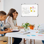 AMUSIGHT Dry Erase Board White Board, 16'' x 12'' Double-Sided Magnetic Whiteboard for Wall, Hanging Mounted Whiteboard Silver Aluminium Frame for Home, School, Office, Kitchen