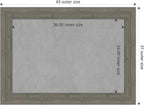 Amanti Art Grey Framed Magnetic Board 31x43 Large Vision Board for use with Magnets, 100% Metal Sheet to Display Items as Office Decor or for Home Organization in mudroom, Kitchen or Kids Room