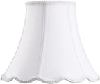 Bell Lamp Shade, Saangseon White Lampshade Replacement 6'' Top x 11.5'' Bottom x 9.5'' Slant Height x 9'' Vertical Height, Lamp Harp Included