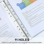 Sheet Protectors, HERKKA 500 Pack Upgrade Clear Plastic Page Protectors Sheet Reinforced 11-Hole Fit for 3 Ring Binder Fits Standard 8.5 x 11 Paper, 9.25 x 11.25 Top Loaded, Acid Free