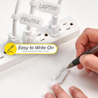 Wrap-It Storage Cable Labels - Medium, White (30-Pack) Write On Cord Labels, Wire Tags for Cable Management and Organizer for Electronics, Computers and More