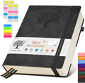 PERCUN A4 Lined Journal Notebook，365 Page Large Leather Journals for Writing Women Men，Hardcover Notebook with 100Gsm Thick Pages for Travel，Work，School，College Ruled, Daily Diary (8.5" x 11.4")