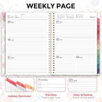 2026 Planner, Weekly and Monthly Planner, 8.5" x 11", January 2026 - December 2026, Agenda Planner with Monthly Tabs, Goal Setting & Time Management Organizer for Women & Men