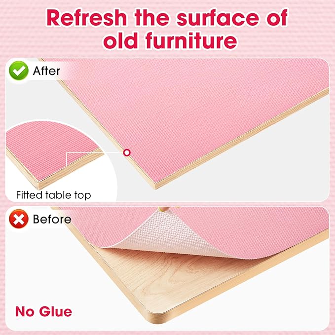 ALIUNI Drawer and Shelf Liner, Non-Slip Kitchen Cabinet Liners Non-Adhesive Thick Strong Grip Waterproof Washable Mats Protect Dresser Shelves Cupboard Bathroom Cabinets, Pink, 12 in X 10 FT