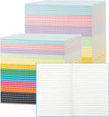 ALKALO 120 Pack Colorful Lined Notebooks for writing, Journals Bulk, A5 Composition Books, 8.3x5.5 Inch, 60 Pages, 30 Sheets Sketchbooks for Office School Travel Supplies (Lined-120 pack, 12 Colors)