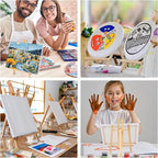ESRICH 2 Pack 11.8" Wood Easels,Tabletop Easel for Painting,Painting Party, Displaying Canvases, Kids Student Table School Desktop, Portable Canvas Photo Picture Sign Holder
