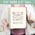 bloom daily planners HARDCOVER 2026 Planner (January to December) - 8.5” x 11” Weekly & Monthly Dated Agenda Organizer Book with Stickers & Tabs - Spread Kindness Like Wildflowers