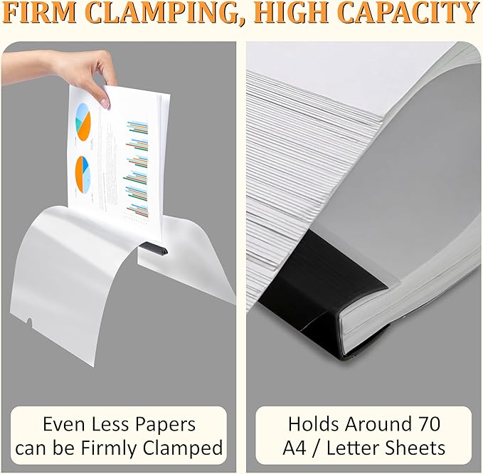 5 Pack Report Covers with Sliding Bar - Clear Plastic Presentation Folders for A4 & Letter Size Paper, 70 Sheet Capacity File Document Binder for School, Office, Resume & Business Use