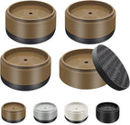 Furniture Risers Bed Risers Heavy Duty 1 inch, 2 inch, 3 inch, 4 inch Round Adjustable Bed Lifts Riser for Desk Legs Table Couch Sofa Chair Refrigerator Washing Machine (1 Inch, Brown, 4 Pack )