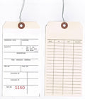 Inventory Tags, 3-Part NCR #000, 6-1/4" X 3-1/8", Random Sequential Numbers, Perforated Top Sheets, Printed on Card Back, Wired, Fiber Reinforced Hole - Box / 500