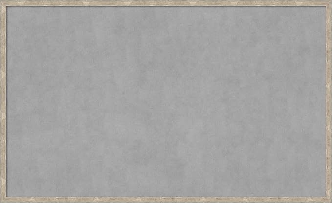 Amanti Art Silver Framed Magnetic Board 25x41 Large Vision Board for use with Magnets, 100% Metal Sheet to Display Items as Office Decor or for Home Organization in mudroom, Kitchen or Kids Room