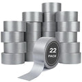 TOMAIX 22 Rolls Heavy Duty Duct Tape Bulk, 720 Yards, Gray Cloth Tape, Waterproof & Strong Adhesion for Repair, DIY, Home & Outdoor Use
