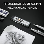 Nicpro 1200 PCS Lead Refills 0.5mm HB #2 Break Resistant Mechanical Pencil Refills 0.5 mm, 60 Pack Per Tube, 20 Tubes
