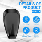 LEIFIDE Cubicle Hooks Fabric Panel Wall Hooks Cubicle Clips Picture Hangers for 40 Lbs Office Home Kitchen Room Board Hanging Supplies(Black,40 Pieces)