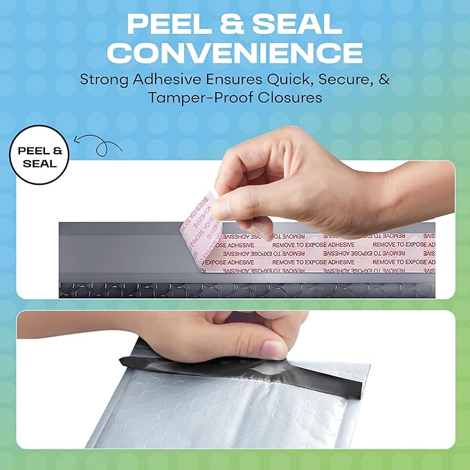 White Large Poly Bubble Mailers 12x15 inch | Self Seal Padded Envelopes Cushioned Bubble Mailer | Usable Size 12x15 | WaterProof | Lightweight mailing Shipping Bags | 100 Pack Bulk | USA Made