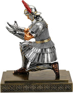 HDMbigmi Roman Legion Soldier Knight Pen Holder Pen Stand Desk Organizers and Accessories for Office and Home(Silver)
