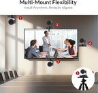 4K Conference Room Camera System, AI Auto-Tracking PTZ Camera 15x Zoom(3x Optical) with Bluetooth Speakerphone Set, 120° Wide-Angle, 16-Foot Mic Pickup, for Zoom YouTube Teams OBS and More