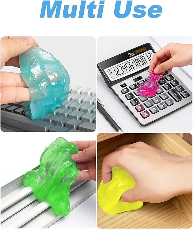 ALLGUO Car Cleaner Gels 4 Pack, Universal Dust Cleaner Putty Cleaner Slime, Cleaning Gel for Interior Detailing PC Keyboard, Auto Detailing Tools Car Cleaning Supplies Gift for Men Women, 320g