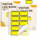 3 Pack Visitor Badges with Carbon Copy Visitor Stickers Letter Size Visitor Log Book Protecting Privacy Pages School Church Business Pass 450 Visitor Badges Guest Register Book 90 Memo Pages (3)