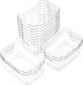 AntStep 12 Pack Clear Plastic Storage Bins, Pantry Organizers and Storage, Clear Pantry Organizer Bins, Plastic Containers with Handle for Kitchen,Freezer,Cabinet,Closet,Bathroom Under Sink Storage