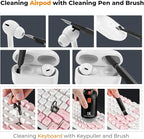 K&F CONCEPT 20-in-1 Keyboard Cleaning Kit Laptop Cleaner, Multifunctional Electronic Device Cleaning Tool, for iPhone AirPods MacBook iPad, Camera PC Monitor Earbud TV Tablet Screens
