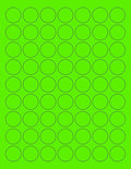 NextDayLabels - 8-1/2 x 11 Neon Color High Light Fluorescent Labels for Laser & Inkjet Printer (Green Fluorescent, 1" Round - 63 per Page - 6300 Labels)