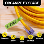 Wrap-It Storage Cable Labels - Large, White (30-Pack) Write On Cord Labels, Wire Tags for Cable Management and Organizer for Electronics, Computers and More