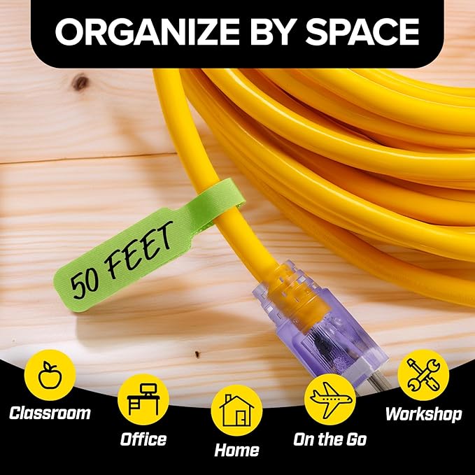 Wrap-It Storage Cable Labels - Large, White (30-Pack) Write On Cord Labels, Wire Tags for Cable Management and Organizer for Electronics, Computers and More