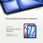 Paper Screen Protector Compatible with iPad 10th/11th Generation A16(11/10.9 Inch,2025/2022) Draw and Write Like on Paper, Anti Glare Filter, Sensitivity Film, Reusable Shield Compatible with Apple Pencil & Case